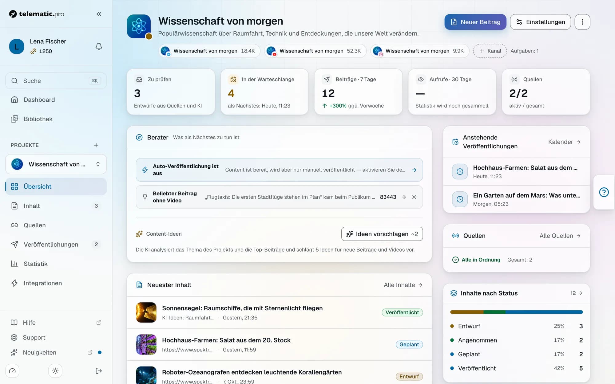 Projekt-Dashboard