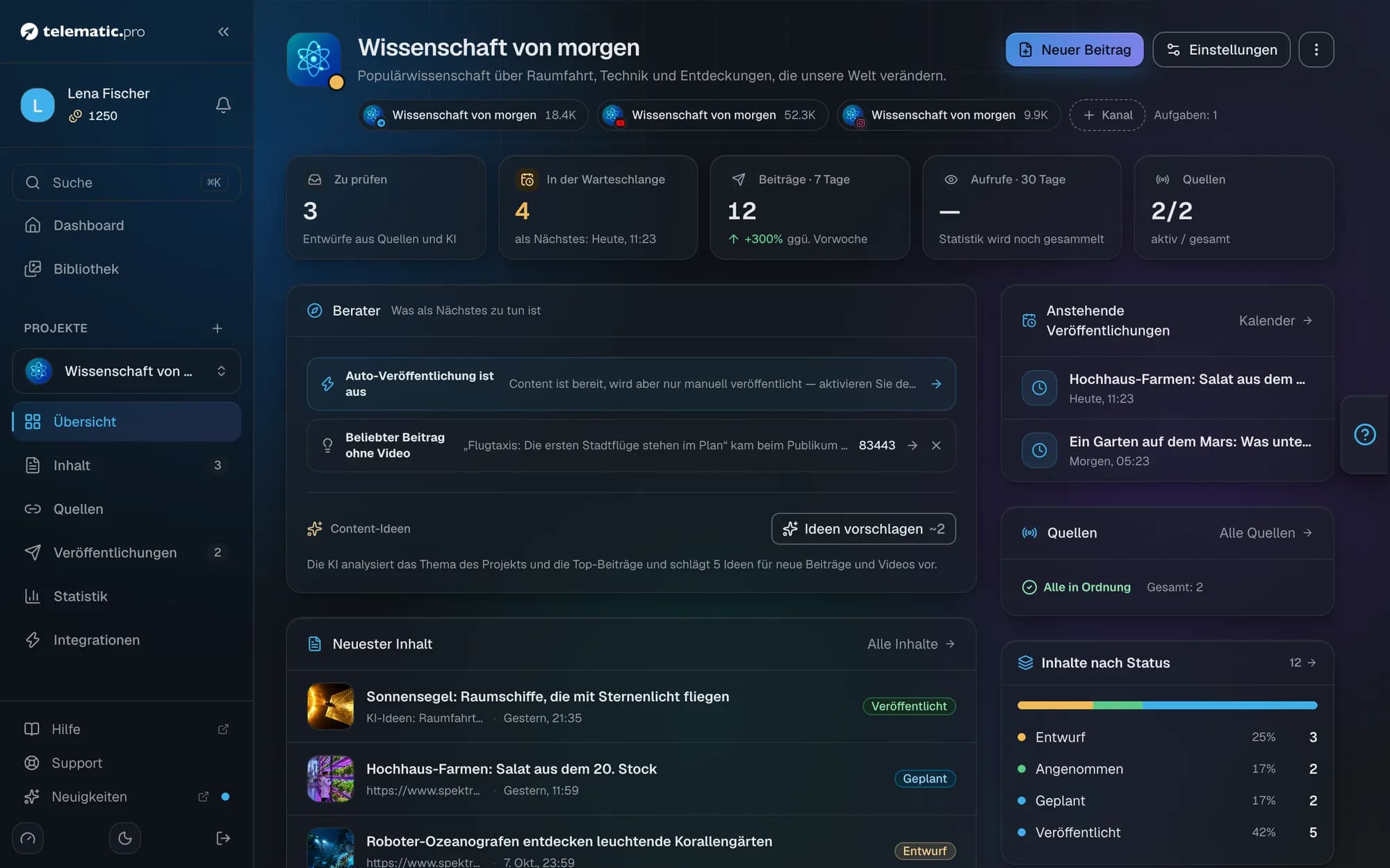 Projekt-Dashboard