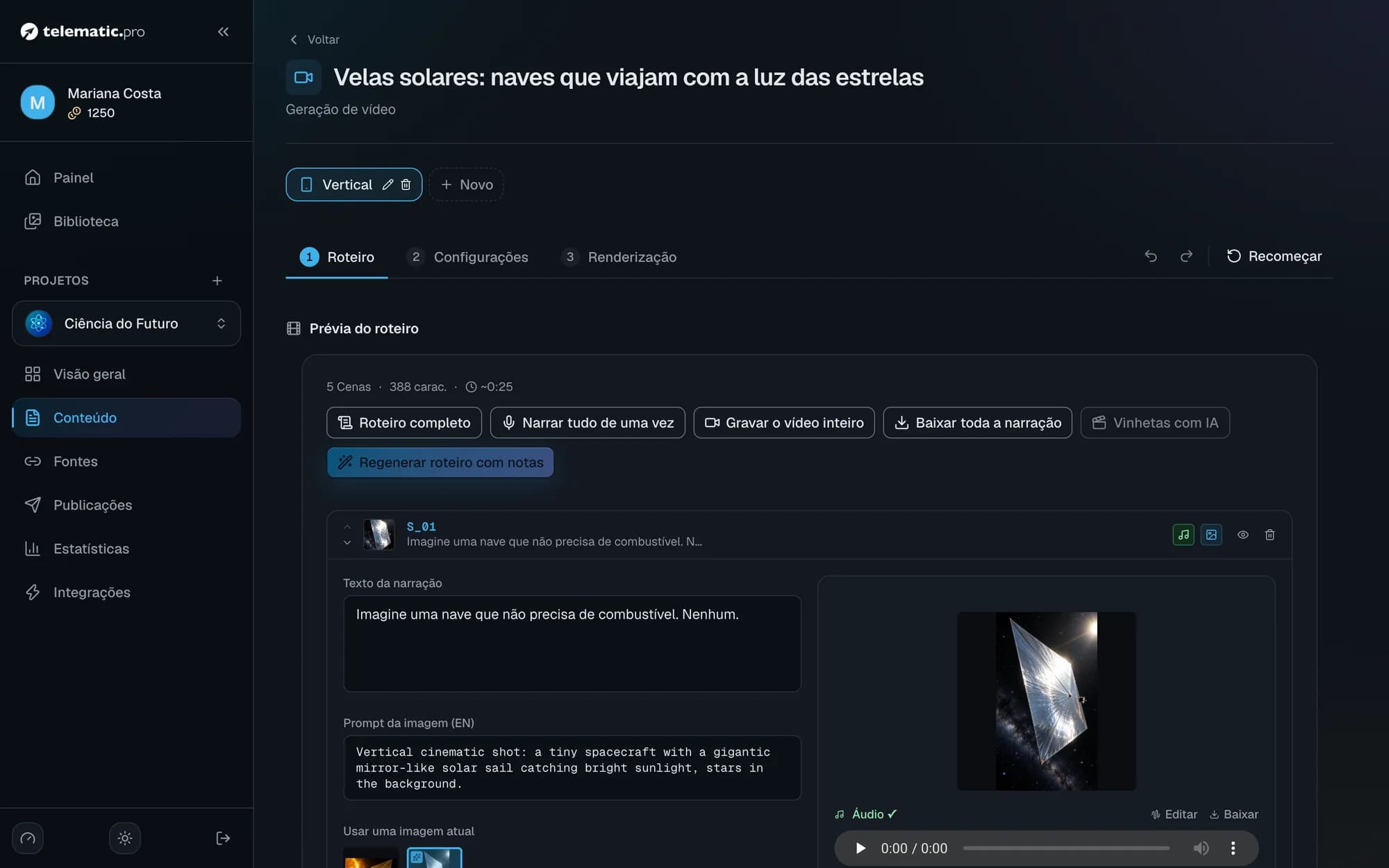 Editor de vídeo com IA