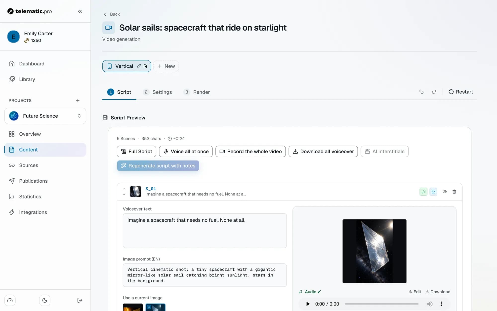 AI video editor