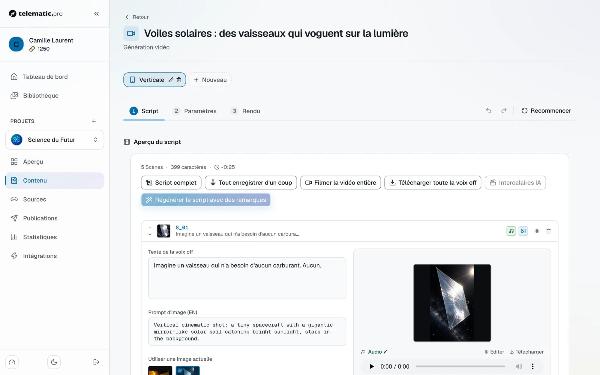 Éditeur vidéo IA