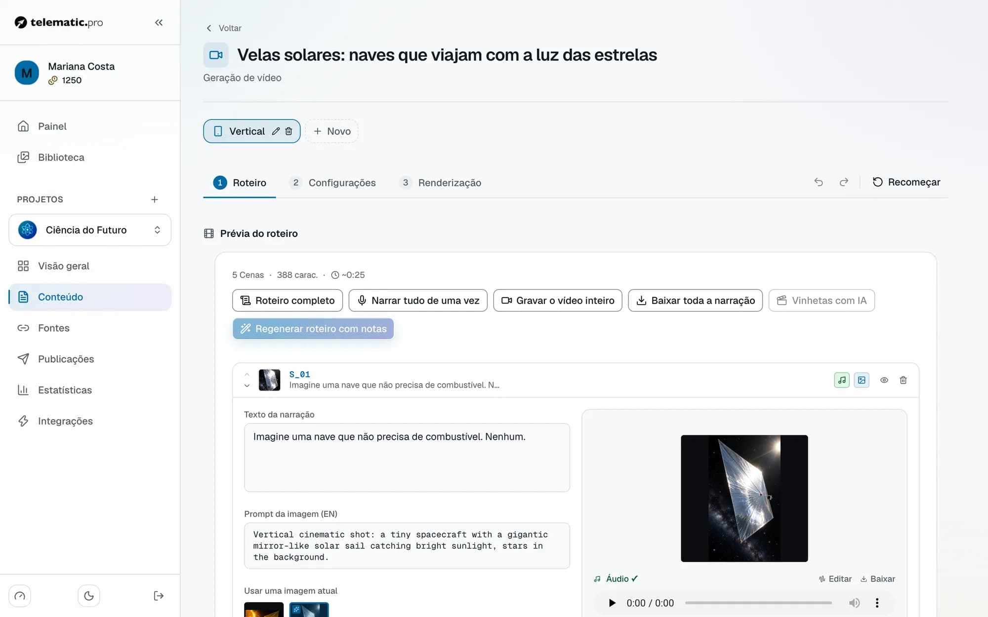 Editor de vídeo com IA