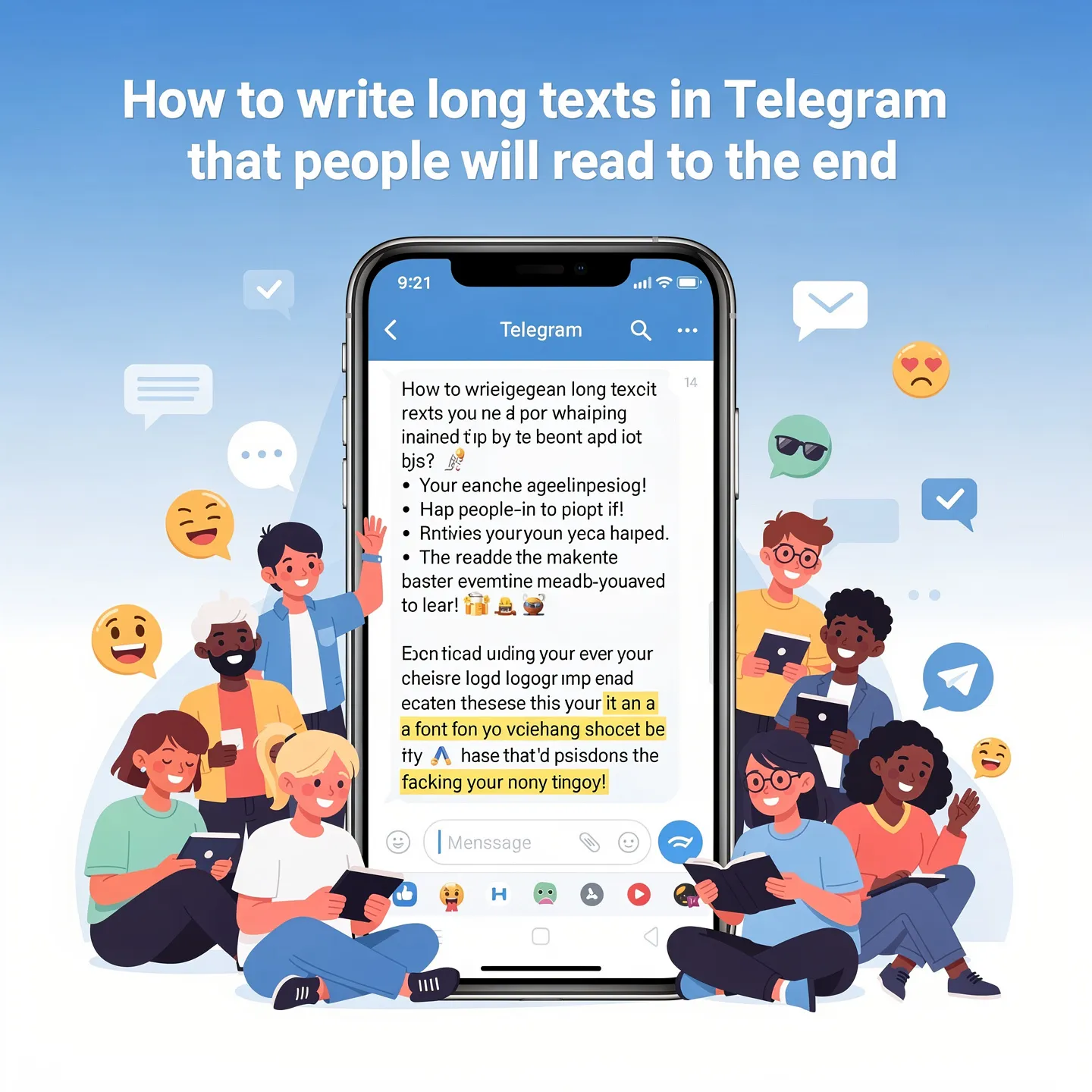 How to write long texts in Telegram that people will read to the end